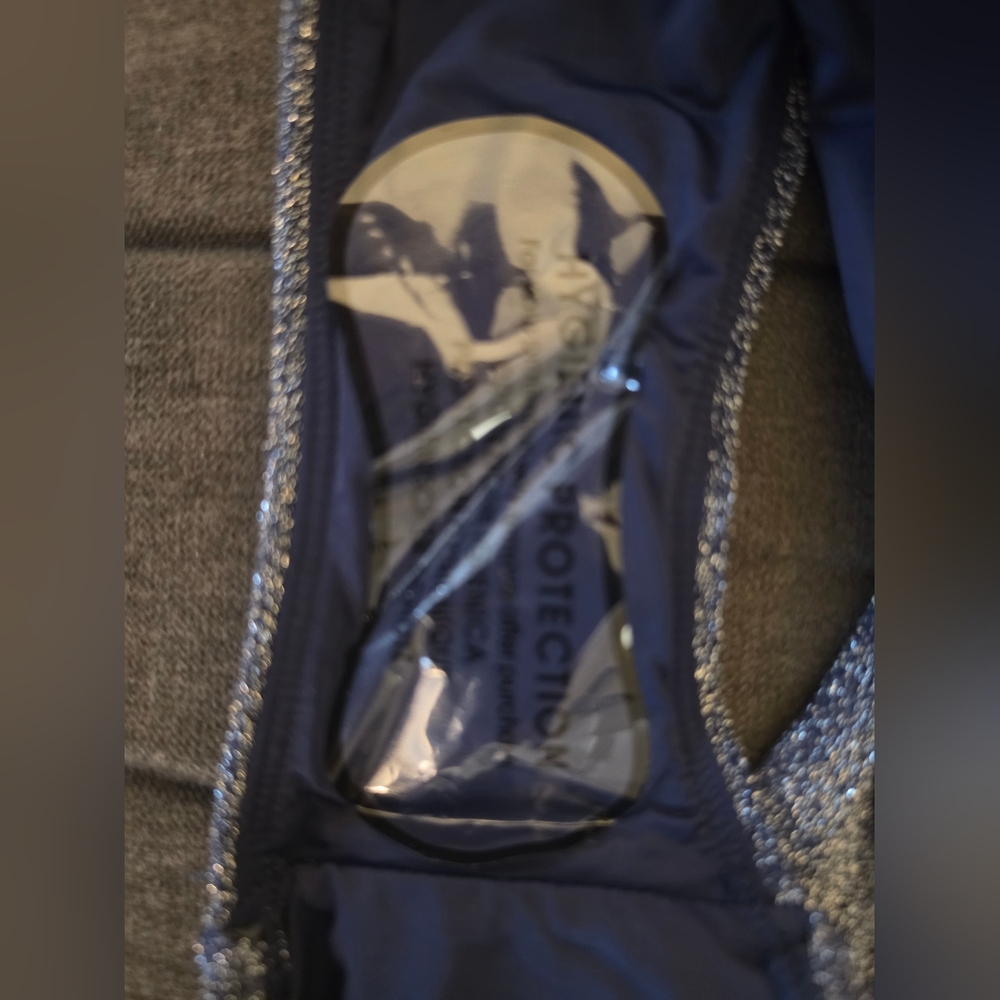 Sparkle Navy Halter Tankini Top & Bottom Set - Picture 7 of 7